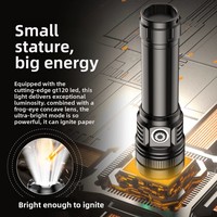 Lampe torche multifonctionnelle pour l'aventure en plein air, puissante, à focalisation fixe, portable, avec allumage, rechargeable, pour le camping
