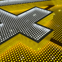 Letrero de Canal LED 3D Personalizado, Letrero Metálico Iluminado con Matriz de Puntos de Píxeles para Tiendas, Venta al por Mayor