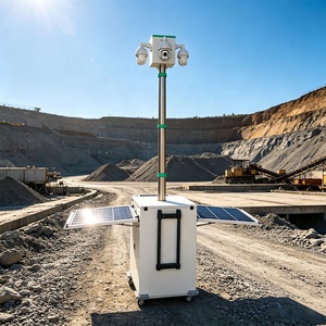 Torre de CCTV Solar Móvil con Certificación CE, Sistema de Energía Fuera de la Red, Impermeable, para Exteriores, para Construcción - Product Image 2
