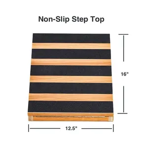 High Quality Wooden Slant Board Calf Stretcher For Fitness Training