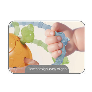 Jouet <span class=keywords><strong>de</strong></span> <span class=keywords><strong>dentition</strong></span> rond en plastique souple et caoutchouc <span class=keywords><strong>de</strong></span> qualité alimentaire pour bébé, à saisir facilement - Product Image 4
