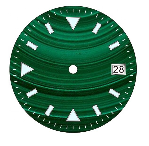 Luminous Brass Alloy Watch Dial with Customized Indexes Markers Colors for OEM Customer Logo Watches and Watch Assembly