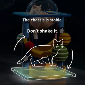 Nuovo Design Eco-Friendly: Albero per <span class=keywords><strong>Gatti</strong></span> a 4 Livelli a Forma di Pianeta e Luna in Sisal, Centro Attività Multifunzionale per <span class=keywords><strong>Gatti</strong></span> - Product Image 5