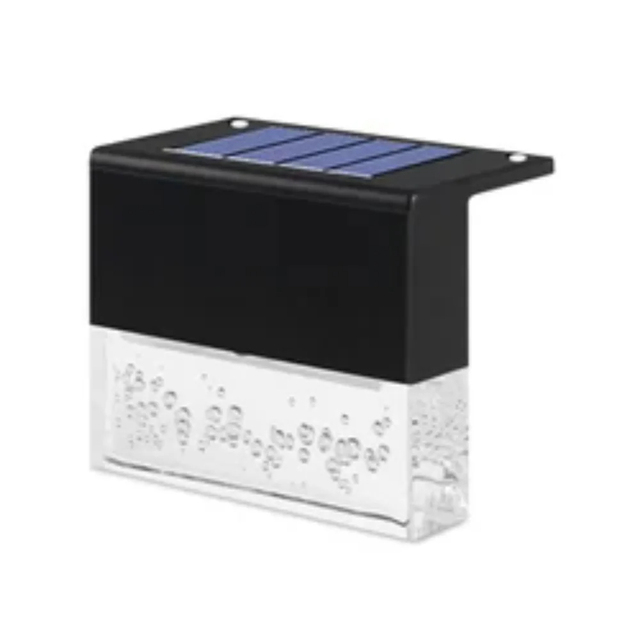RGB LED Solar Step Street Lamp Solar Wall Fence Light Pathway Walkway Lights Backyard Lights Stairs for Outdoor Garden Stage