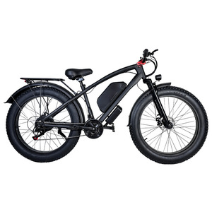 Vélo de montagne électrique 26 pouces, moteur arrière 48V, freins à disque avant/arrière, logo personnalisé, autonomie <span class=keywords><strong>45</strong></span>-55 <span class=keywords><strong>km</strong></span>, pneus tout-terrain 4.0 pouces - Product Image 4