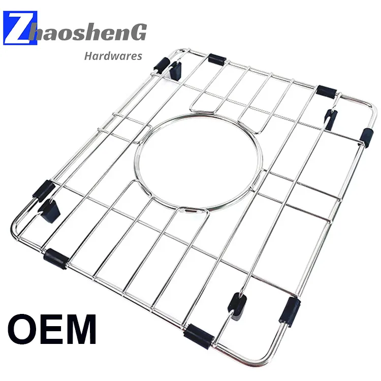 Custom Metal Stainless Steel Sink Bottom Grid Protector Mat Dish Racks Bathroom Organizer Kitchen Sink Drain Protector