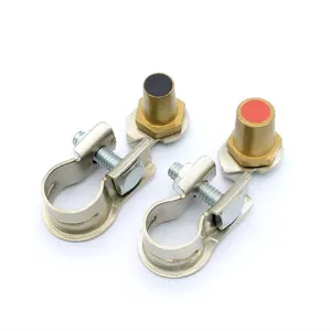 2pcs Quick Release Copper Terminal Clamp Pile Clips Connector Adjustable Battery Terminal Clamp