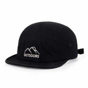 Wholesale Custom Design 5 Panel <b>Flat</b> Snap Back Short Brim Caps and <b>Hats</b> With Logo - Product Image 4