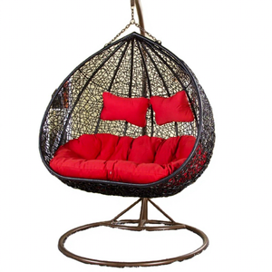 <span class=keywords><strong>Sedia</strong></span> a Dondolo da Campeggio Moderna per Esterni con Base in Ferro e Acciaio, Doppia Seduta - Product Image 1