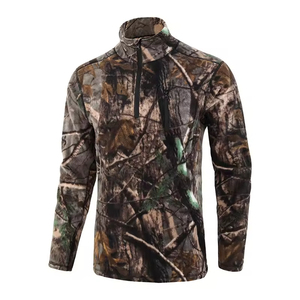 3D Sanglier Cerf Smocké Polo Polaire Solide Personnalisé Femmes Dames Laine Mérinos <span class=keywords><strong>Camouflage</strong></span> Pêche Chasseur Chasse T-shirts pour Hommes - Product Image 1