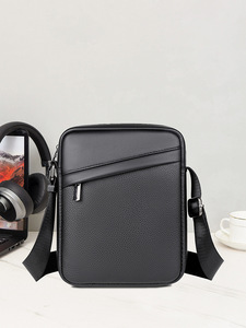 Outdoor Business Waterproof Custom Zipper Crossbody Messenger <b>Bags</b> Vintage <b>Small</b> Pu Leather Messenger <b>Bag</b> for Men - Product Image 3