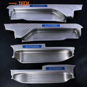 Feigeer Tech Bande de seuil de porte en acier inoxydable personnalisée, protection décorative pour <span class=keywords><strong>voitures</strong></span> modifiées, pédale de bienvenue pour Alphard 2008-2014 - Product Image 1