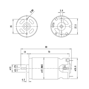 Rs5612 Năng Lượng Cao Hiệu Quả 120V 0.85A 74.89W 36Mm Khung Micro Brushed DC Động <span class=keywords><strong>C</strong></span>ơ Cho Trung Quố<span class=keywords><strong>c</strong></span> Động <span class=keywords><strong>C</strong></span>ơ Xe Lăn Thuyền & Fan Sử Dụng - Product Image 5