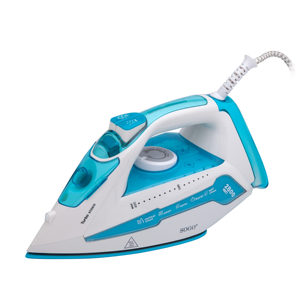 Fer à vapeur en céramique Sogo 2800W Blanc Bleu Turbo Vapeur Pulvérisation verticale Jet de vapeur Nettoyage automatique - Product Image 1