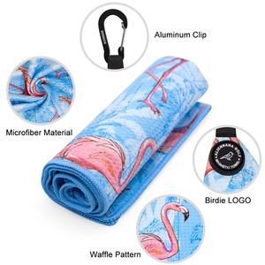Custom LOGO Magnetic Golf Towel Microfiber Waffle Design with <b>Clip</b> Industrial Strength Magnet <b>for</b> Strong Hold to Golf Bags - Product Image 3