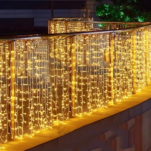 Guirlande lumineuse <span class=keywords><strong>solaire</strong></span> LED de Noël pour extérieur, IP44, étanche, en forme de glaçons, pour jardin/cour/balcon, décoration de rue - Product Image 2