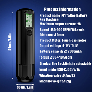 Stylo de tatouage sans fil en alliage d'aluminium, moteur sans balais, batterie au lithium électrique, 2 pièces pour maquillage permanent - Product Image 3