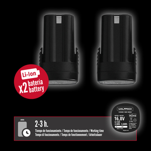 Forbici da potatura a batteria 16.8v/2ah. Include 2 batterie e custodia per il trasporto. - Product Image 4