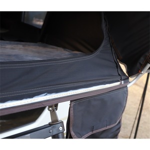 Escalier télescopique pour <span class=keywords><strong>caravane</strong></span> extérieure, pliable <span class=keywords><strong>en</strong></span> <span class=keywords><strong>toile</strong></span> et aluminium, pour tente de toit de voiture, avec poteaux hydrauliques automatiques, imperméable quatre saisons - Product Image 5