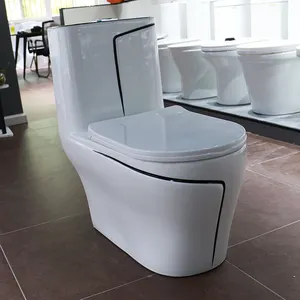 One-piece Siphonic Toilet S-trap Ceramic White Dual Flushing Jet Siphon Water Closet Toilet Hotel Project