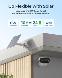 Reolink Home Hub 2X Argus 4 Pro 4K Doble Lente 180 °   Sistema de Cámara de Seguridad Solar para Exteriores con Micrófono Incorporado, Inalámbrico, Local y en la <span class=keywords><strong>Nube</strong></span> - Product Image 5