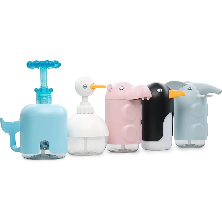 Dispenser di sapone Touch in plastica ABS personalizzato con fornitore di stampi per Dispenser a forma di animale carino per sapone liquido cartone animato stile divertente