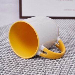 Custom Coffee <b>Mug</b> 11oz Sublimation <b>Ceramic</b> Inner Color <b>Mug</b> with Spoon - Product Image 3