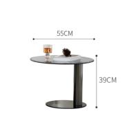 Tables basses rondes en métal avec plateau en verre de luxe d'usine Meubles de chevet modernes Table d'appoint pour le salon et le thé
