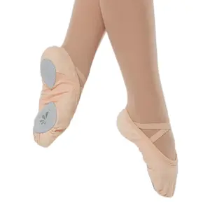 JW Arch Stretch Ballet Canvas Shoes Flat Shoes Women Ballet Girls Split Sole Ballet Shoes for Kids