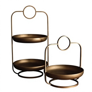 Support à gâteau antique à un ou deux niveaux, style vintage, pour décorations de table de Noël, mariages, fêtes, service de fruits et desserts. - Product Image 1