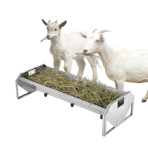 Mangeoire pour bétail en acier <span class=keywords><strong>galvanisé</strong></span> robuste, mangeoire pour fourrage pour moutons, bovins, chevaux, chèvres, porcs, hangars agricoles, équipement d'élevage - Product Image 1