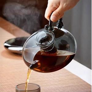 Elegante Tetera de Vidrio Borosilicato Negro/Transparente - Capacidad de 600 ml, Diseño de Lujo Ecológico Hecho a Mano, Marca <span class=keywords><strong>HEMERA</strong></span>, Modelo HM-TP255 - Product Image 3