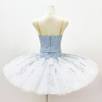 T0968 jupe à motifs argentés bleu clair pour enfants adultes service personnalisé vêtements de danse de scène tutu de ballet professionnel