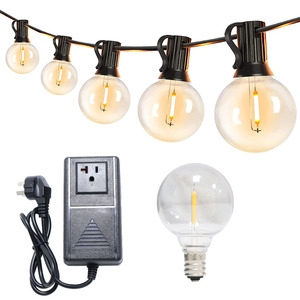 Christmas 10M <strong>LED</strong> Edison PVC <strong>String</strong> <strong>Lights</strong> Indoor/Outdoor Holiday Lighting with IP65 <strong>Bulbs</strong> for Garden - Product Image 5