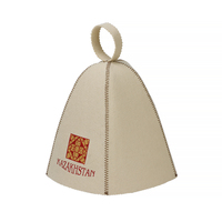 Chapeau de sauna en feutre recyclé écologique Cream Emblem, vente en gros, logo personnalisé, directement de l'usine, bonnet de bain vapeur et spa