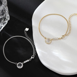 Pulsera de eslabones de burbuja de estrella elegante de plata 925, cadena fina y joyería de eslabones - Product Image 4