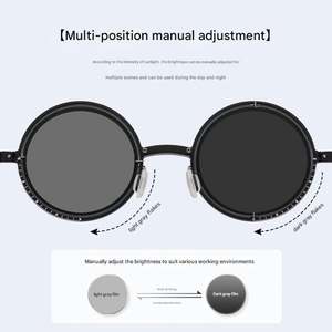 Lunettes de soleil polarisées rotatives réglables 2025 Fashion Speed Dimming Round Diriving avec filtre ND UV400 pour hommes et femmes - Product Image 3