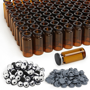 High Quality Freeze Dried Injection Vials Screen Pharmaceutical Botox Bottle Amber Glass Sterile Vials With <b>Rubber</b> Stopper Lid - Product Image 1