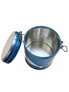 Lata Redonda de Hojalata con Doble Cierre de Alambre, Apta para Alimentos, Hermética, Cilindro Metálico para Envasar Café, Té y Dulces - Product Image 6