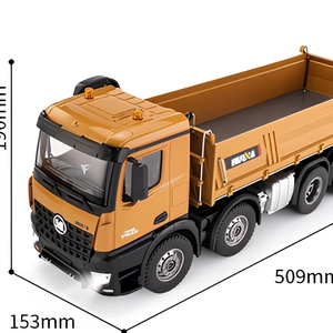 <span class=keywords><strong>Huina</strong></span> 1536 1/14 Camión Volquete RC de Aleación, Coche de Construcción de Ingeniería con Control Remoto, Juguete con Música y Luces, RTR, en Stock - Product Image 6