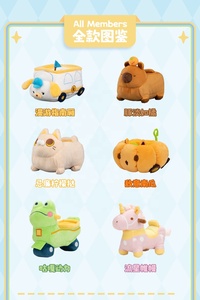 Peluche originale GONG Creative Roaming Series Labubu Voiture Mignonne Squishy Blind Box Ornements Jouet en peluche Poupée POP MART - Product Image 6