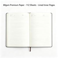 Coffret Cadeau Carnet A5 en Cuir PU avec Stylo 205*140mm 112 Feuilles Papier Ligné 80gsm Journal de Bureau Professionnel Cadeau d'Entreprise Vente en Gros
