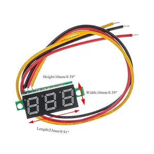 Monitor de tensão com resposta rápida e fácil instalação, precisão fina brilhante, 0,28''DC 0-100V, mini voltímetro digital de 3 fios