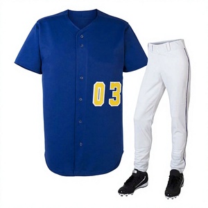 Uniformes de béisbol de la mejor calidad para adultos, Camiseta y pantalón, 100% tela de poliéster, sublimación - Product Image 1