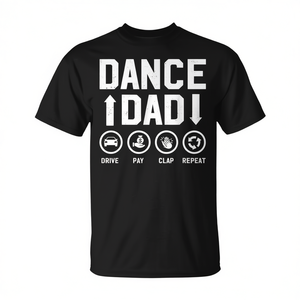 Camiseta Dance Dad de manga corta con cuello redondo y serigrafía para adultos, regalo para reuniones familiares - Product Image 2