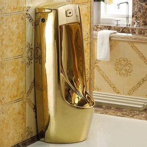 <span class=keywords><strong>Urinoir</strong></span> mural populaire en céramique dorée pour hommes, cuvette d'<span class=keywords><strong>urinoir</strong></span> dorée - Product Image 6
