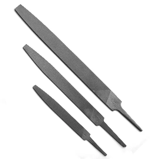 4" High Carbon T12 Steel Double Cut Flat Warding Files With Tang