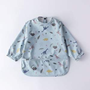 Enfants Pu Smock à manches longues bébé salle à manger bavoir imperméable Anti saleté nourriture supplémentaire bébé bavoirs - Product Image 5