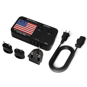 Foxcan 2000W ตัวแปลงแรงดันไฟฟ้าโดยเฉพาะและอะแดปเตอร์เดินทางด้วย10A 4พอร์ต USB ปลั๊ก us/uk/EU สำหรับเครื่องเป่าผม/เครื่องหนีบผม - Product Image 1