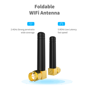 เสาอากาศไวไฟ 2.4G 2dBi SMA ตัวผู้ 51 มม. แบบยางโค้งรูปเป็ด  แบบรอบทิศทาง  วัสดุพลาสติกและทองแดง สำหรับเราเตอร์ไวไฟ - Product Image 2